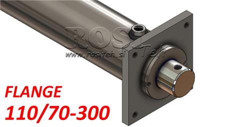 HIDRAULIČKI CILINDAR S MONTAŽNOM PLOČOM 110/70-300