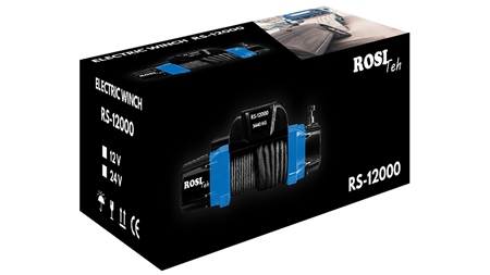 12 V ELEKTRISK VINSJ RS-12000 - 5440 kg - SYNTETISK TAU - ECO