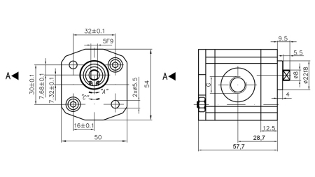 HYDRAULIKPUMPE 00A0.5X033 GR.0 - 0,5cc - LINKS