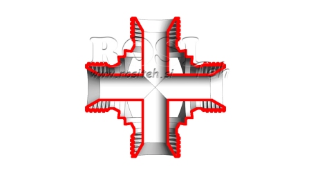 HYDRAULIC T COM BSP MALE CROSS 3/8