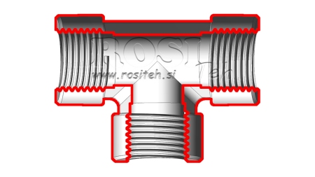HYDRAULICZNY TRÓJNIK ŻEŃSKI-ŻEŃSKI 3/4