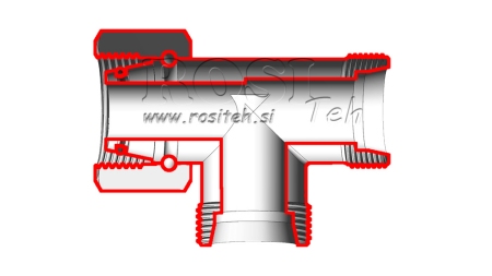 HIDRAVLIČNI T KOM S-10 Z VRTLJIVO MATICO STRANSKO M18x1,5