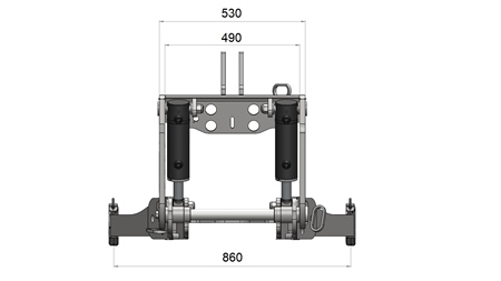 UNIVERZÁLIS FRONT HIDRAULIKA CAT. 3 TRAKTORHOZ 2500 KG (RAL AZ ÖN VÁLASZTÁSA SZERINT)