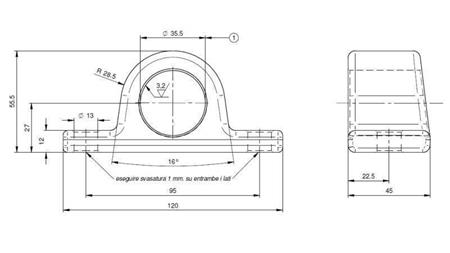 HALTER FÜR TELESCOPIC ZYLINDER FI35