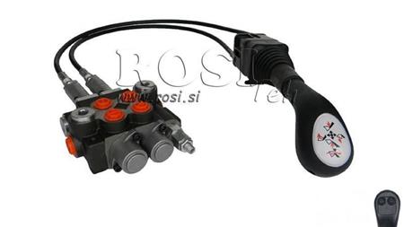JOYSTICK 2x GUMB S POLUGOM 1.5 m I HIDRAULIČNIM VENTILOM 2xP40 l.