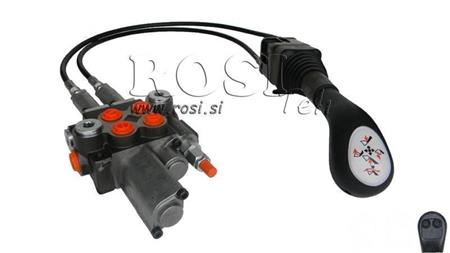 JOYSTICK 2x TLAČIDLO S KLADKOU 2 m A HYDRAULICKÝM VENTILOM 2xP40 l. PLÁVAJÚCE