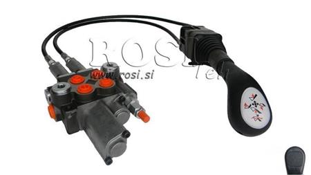 JOYSTICK FĂRĂ BUTON CU PULLEY 2 m ȘI VALVĂ HIDRAULICĂ 2xP40 l. FLOATING