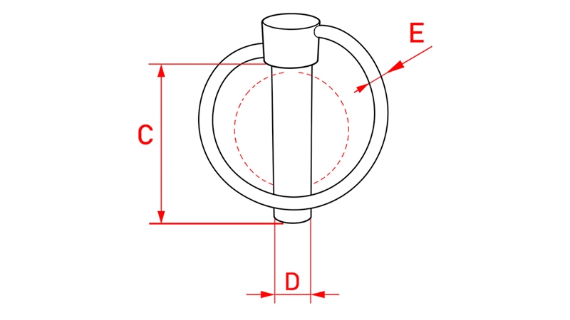 VAROVALNA OKROGLA SPONA 8 mm (8 KOS)