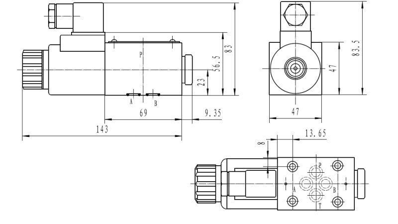 CETOP 3_1 DIMENZIJE COIL 2A