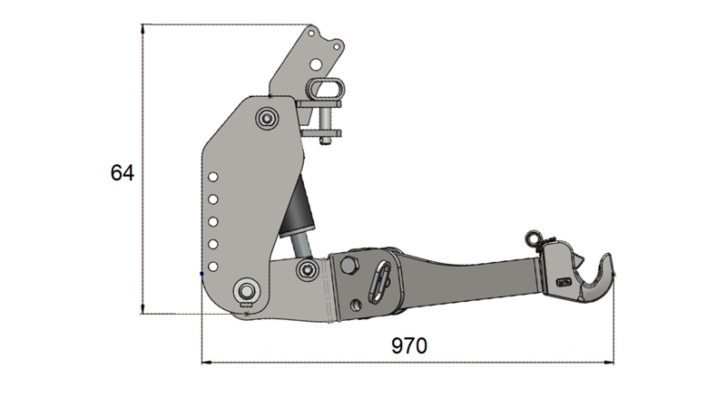 UNIVERZÁLIS FRONT HIDRAULIKA CAT. 2 TRAKTORHOZ 1500 KG (RAL AZ ÖN VÁLASZTÁSA SZERINT)
