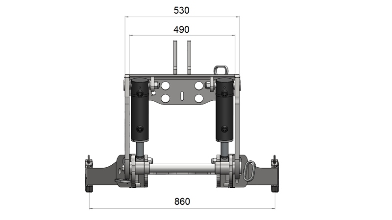 UNIVERZÁLIS FRONT HIDRAULIKA CAT. 2 TRAKTORHOZ 1500 KG (RAL AZ ÖN VÁLASZTÁSA SZERINT)