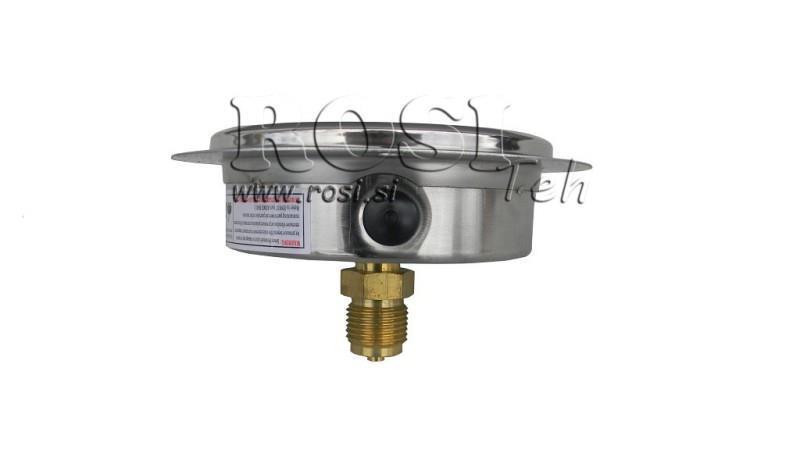 MANOMÉTER DN100 HÁTSÓ 0 - 6 BAR - 1/2