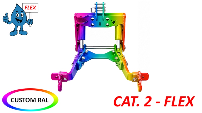 UNIVERZALNI KIT PREDNJA ČELNA HIDRAULIKA CAT. 2 - FLEX ZA TRAKTOR 1500 KG (RAL PO VAŠEM IZBORU)