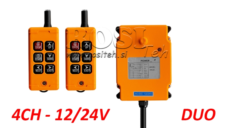 RADIO REMOTE CONTROLLER 4CH - 12/24V DUO