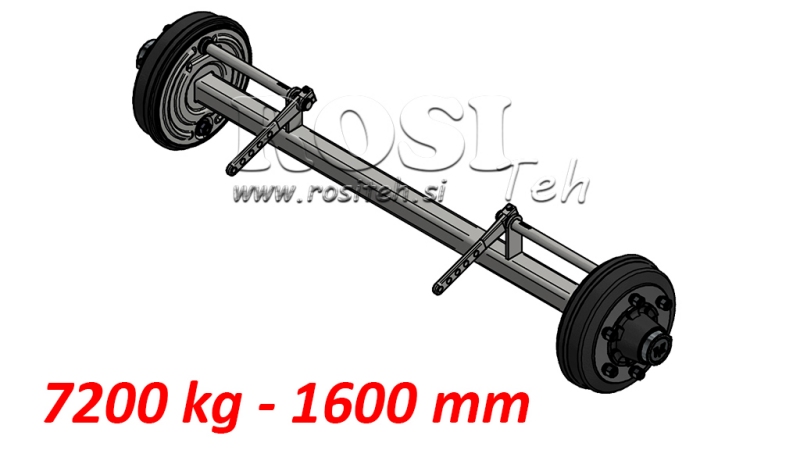 OSOVINA ZA PRIKOLICU 7200 kg SA KOČNICAMA (1600 mm)