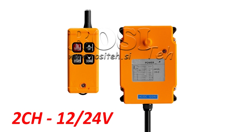 RÁDIOVÝ DIAĽKOVÝ OVLÁDAČ 2CH - 12/24V