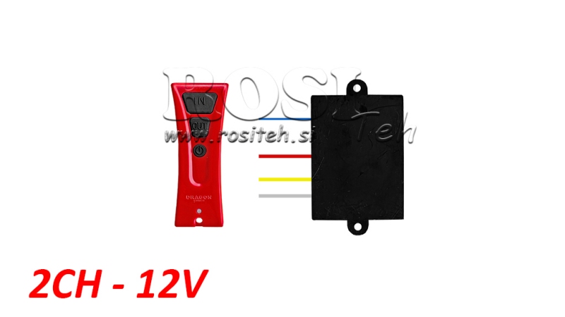 WIRELESS BEZDRÔTOVÝ OVLÁDAČ 2CH - 12V