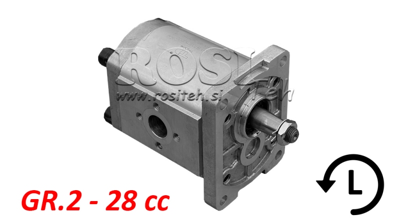 HYDRAULIC PUMP GR.2 28 CC LEFT - FLANGES