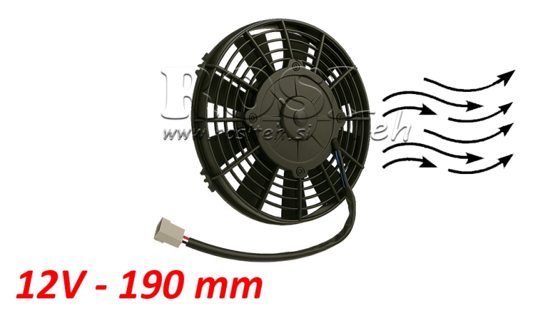 AXIALFLÄKT 190MM DRAGANDE 12V
