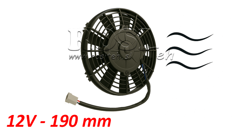 AXIAL VENTILATOR 190MM PULLING 12V