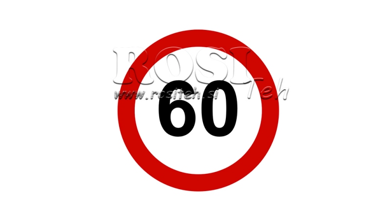 Sebességkorlátozó matrica 60KM/H