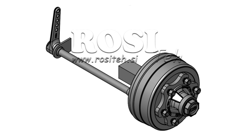 OSOVINA S KOČNICAMA 3.600 kg L.250 mm
