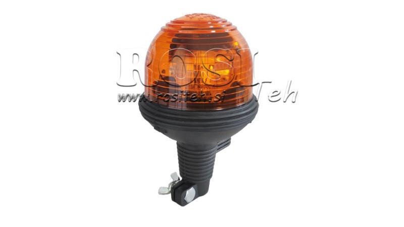 DREHLICHT 12 V FLEXIBEL MIT POLYCARBONATKUPPEL
