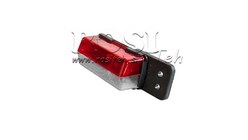 SQUARE SIDE LAMP FOR TRAILERS - WHITE/RED