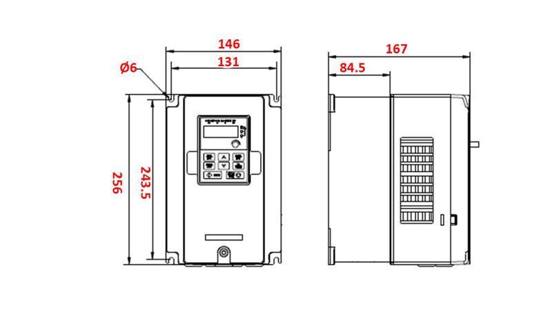 FREKVENSOMFORMER-INVERTER 3Fase 5.5kW GD20-5R5G-4-EU