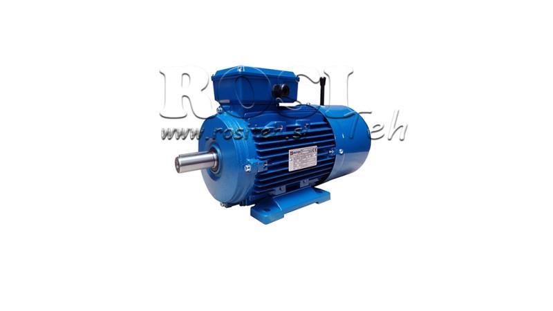 0.75kW-ELEKTRISK MOTOR MED BREMSER MSH 80 2-4_1380rpm 3Fase fod-B3