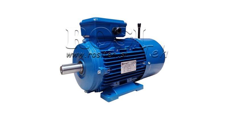 3kW-ELEKTROMOTOR MIT BREMSE MSH100L2-4_1420umd 3Phas beine-B3