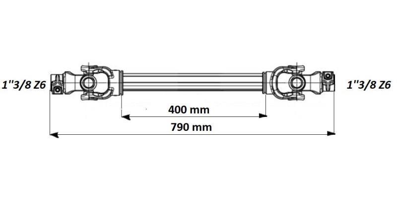 ECO KARDAN 790mm 35-60PS STANDARD - Abmessungen
