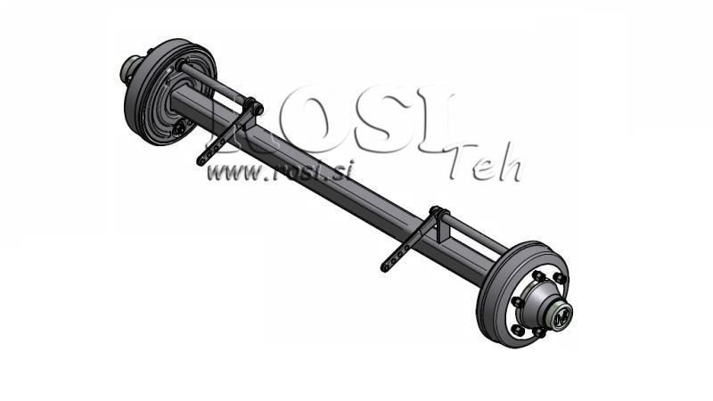 EJE PARA REMOLQUE 8300 kg CON FRENOS (1600 mm)
