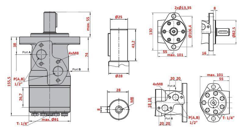 MOTORE IDRAULICO MP 200