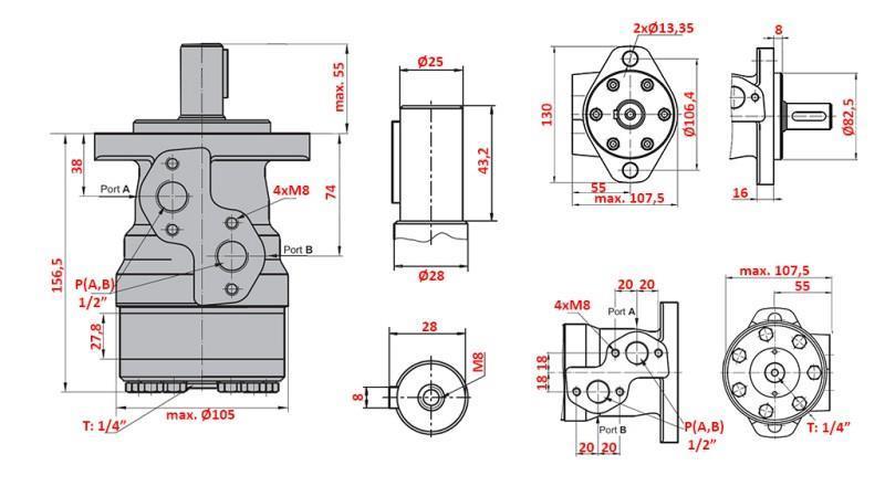 MOTORE IDRAULICO MR 160