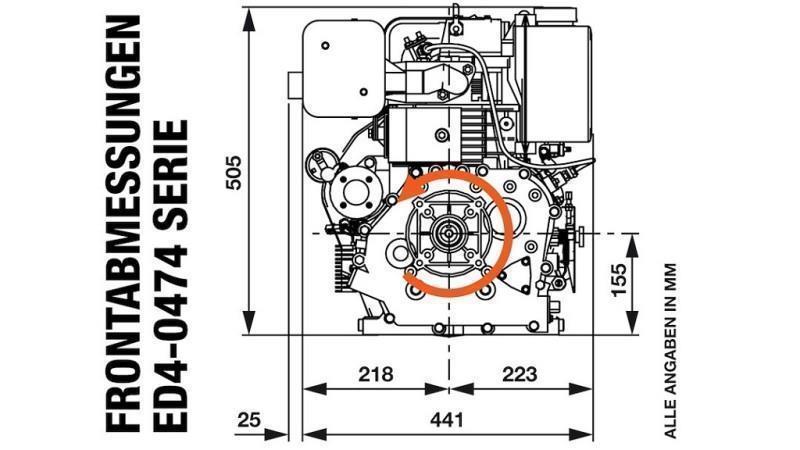 DIZELSKI MOTOR 474cc-8,0kW-3.600 U/min-E-KW25x88-ELEKTRO POGON