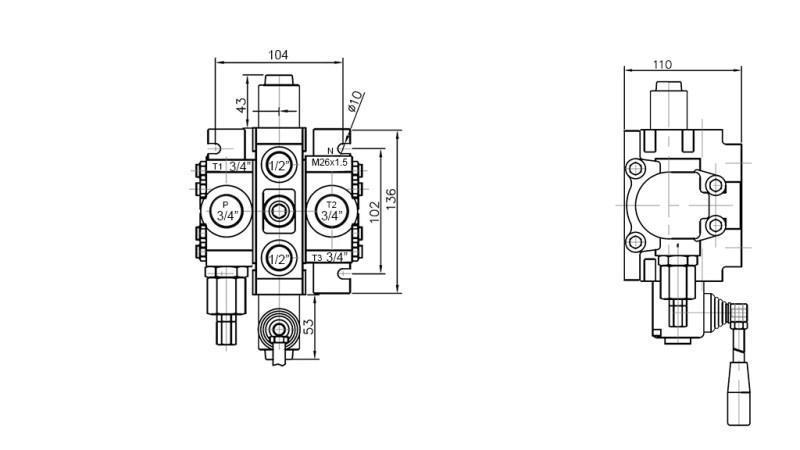 HYDRAULIC VALVE 1xPC70