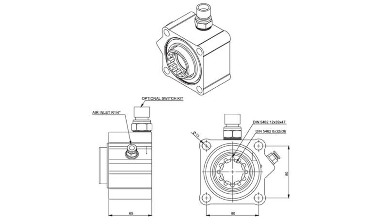 POHON HYDRAULICKÉHO ČERPADLA - ZF ALUMINIUM WITH SWITCH