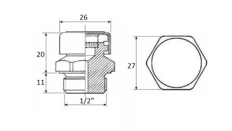 HYDRAULIC VENT FOR PTO 1/2