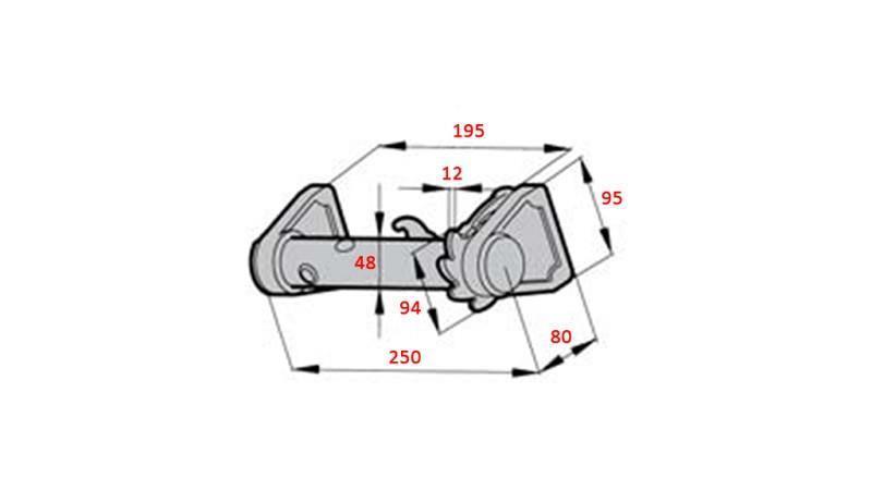 TRAILER TENSIONING WINCH - LEFT