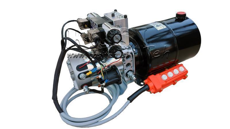 МИНИ ХИДРАВЛИЧЕН АГРЕГАТ 24V DC - 2.2kW = 2.1cc - 8 литра - 2x двупосочно сглобяване (метал)