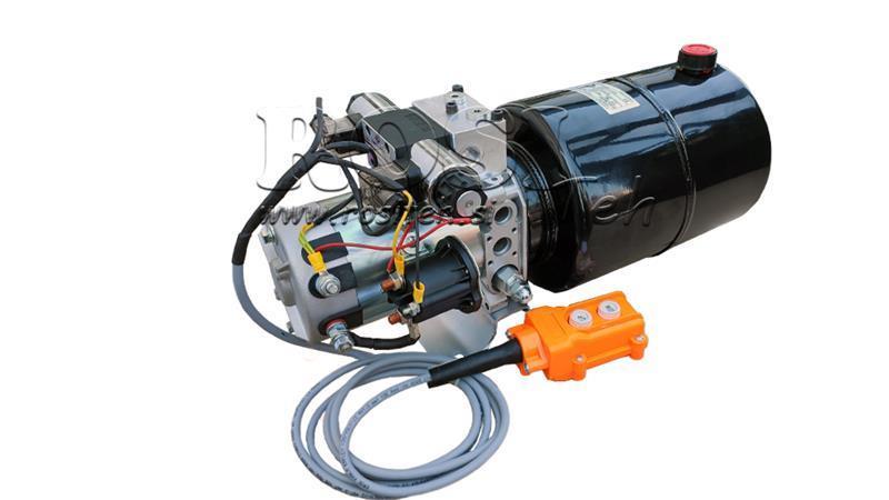 МИНИ ХИДРАВЛИЧЕН АГРЕГАТ 24V DC - 2.2kW = 2.1cc - 8 литра - двойна посока на сглобяване (метал)