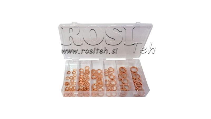 SET AUS KUPFERDICHTUNGEN (110 Stk)