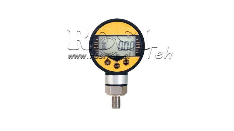 DIGITAL PRESSURE GAUGE DN63 VERTICAL 0 - 600 BAR - 1/4