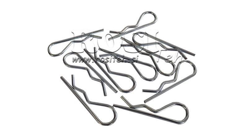 PACK OF SAFETY LINCHPINS GRIP CLIPS fi 2,5 mm (10pcs)