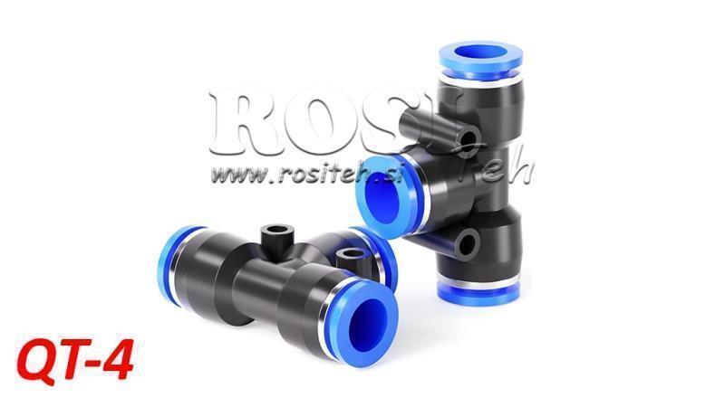 PNEUMATILINE PLUG T ÜHENDUS TPA ILMA KEEVITUSETA QT-4
