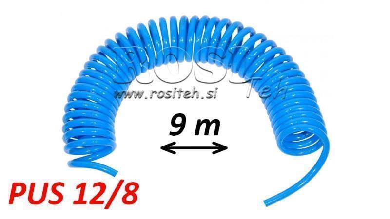 PUS 12/8 9m NEAPGĀDĀTS ZILS GĀZES ŠĶĪVIS SPIRĀLE