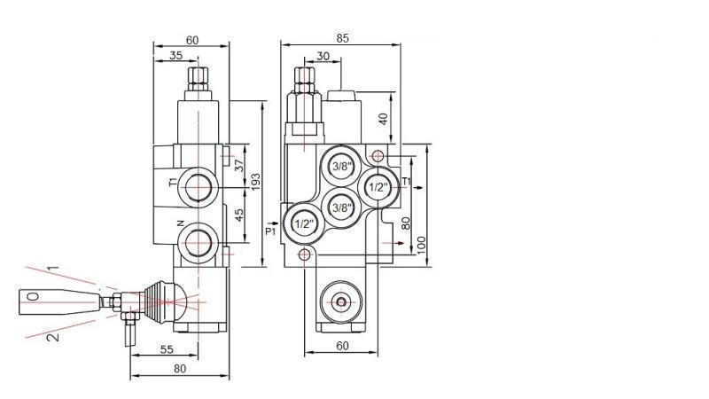HYDRAULICKÝ VENTIL 1xP40 UNIDIREKČNÝ B1