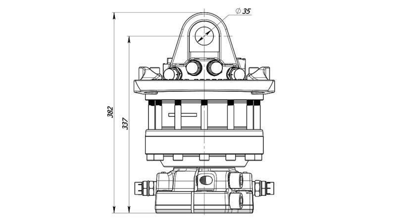 HYDRAULISK ROTATOR 10000/5000 KG MED FLÄKT