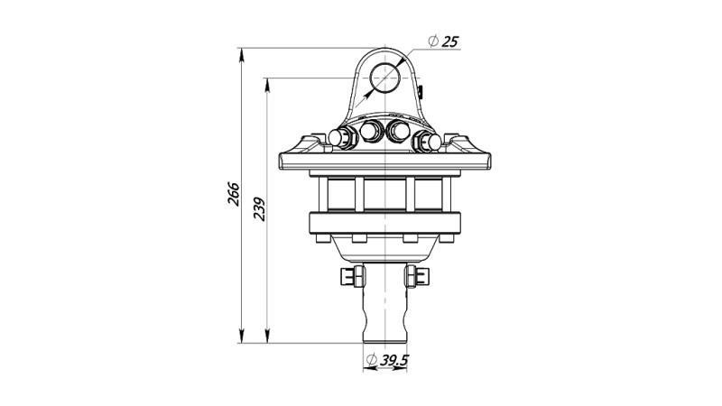 HIDRAULIČNI ROTATOR 1000/500 KG SA OSI